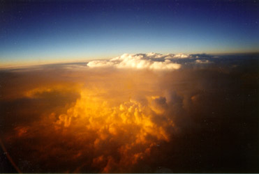 Cumulonimbus mass, 35,000 feet over Georgia